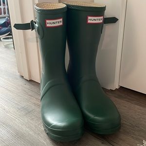 Hunter Green Rain boots original short size 10